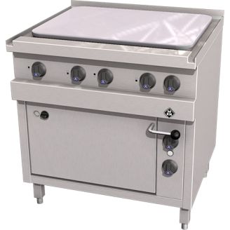 MKN elektrische doorkooktafel met oven, chromen plaat, 2123506A
